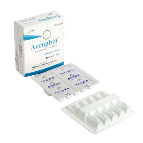 Aerophin Nebuliser Solution 0.5ml 10'S, Racepinephrine HCL USP, Prescriptions