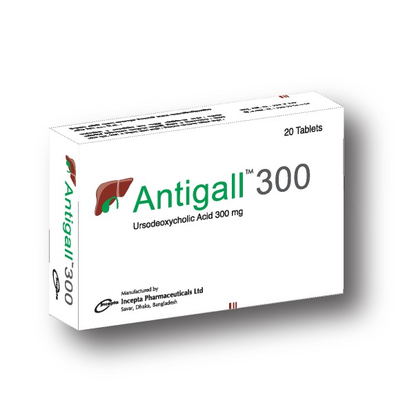 Antigall 300 Tablet, Ursodeoxycholic Acid BP, Prescriptions