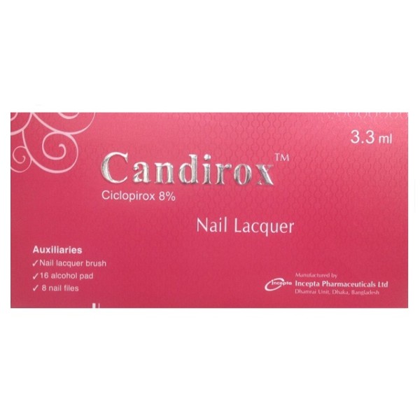 Candirox Nail Lacquer 3.3ml, Ciclopirox Olamine, Prescriptions