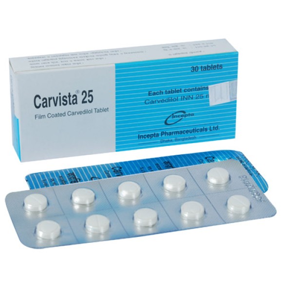 Carvista 25 in Bangladesh,Carvista 25 price , usage of Carvista 25