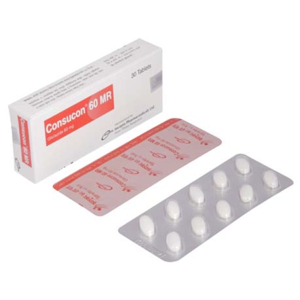 Consucon 60 MR Tab, Gliclazide 60 mg Tablet, Gliclazide