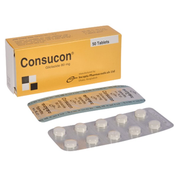 Consucon 80 Tab, Gliclazide 80 mg Tablet, Gliclazide