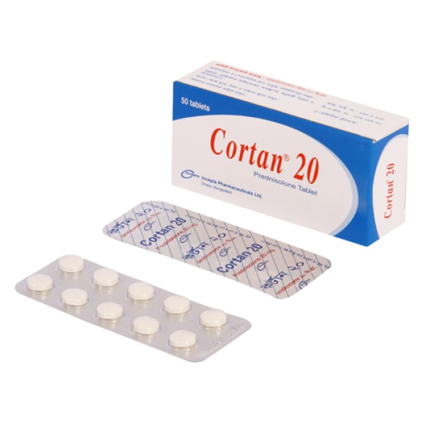Cortan 20 Tab in Bangladesh,Cortan 20 Tab price , usage of Cortan 20 Tab