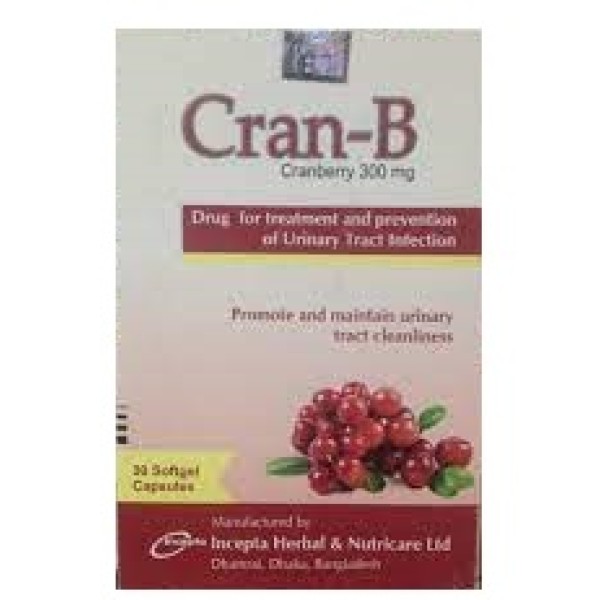 Cran-B Soft Gel Capsule, Cranberry Extract, Prescriptions