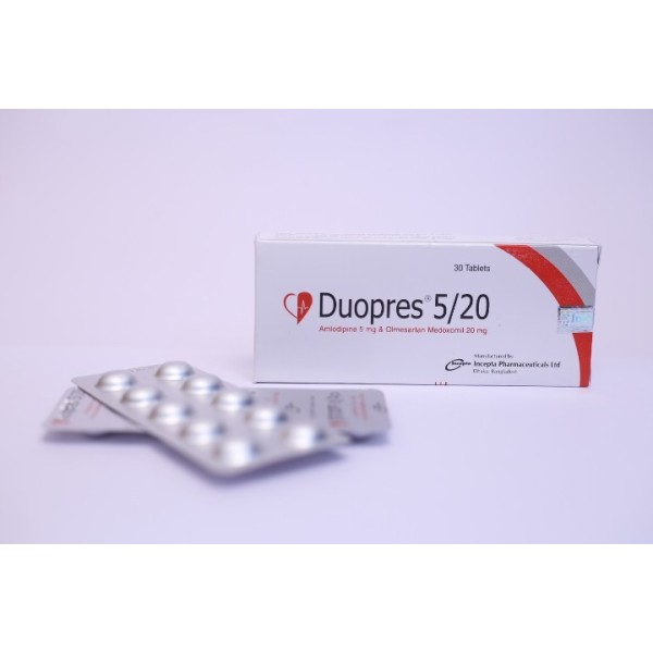 Duopres 5/20 Tab in Bangladesh,Duopres 5/20 Tab price , usage of Duopres 5/20 Tab