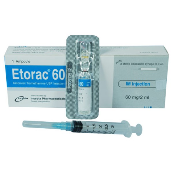 Etorac 60 Injection, Ketorolac Tromethamine, Prescriptions