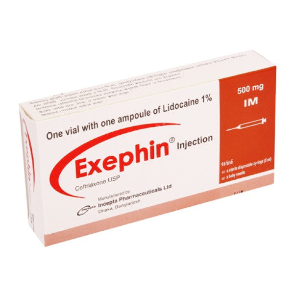 Exephin IM 500 mg in Bangladesh,Exephin IM 500 mg price , usage of Exephin IM 500 mg