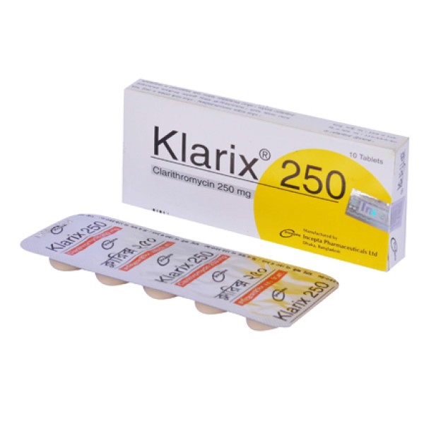 Klarix 250 Tab in Bangladesh,Klarix 250 Tab price , usage of Klarix 250 Tab