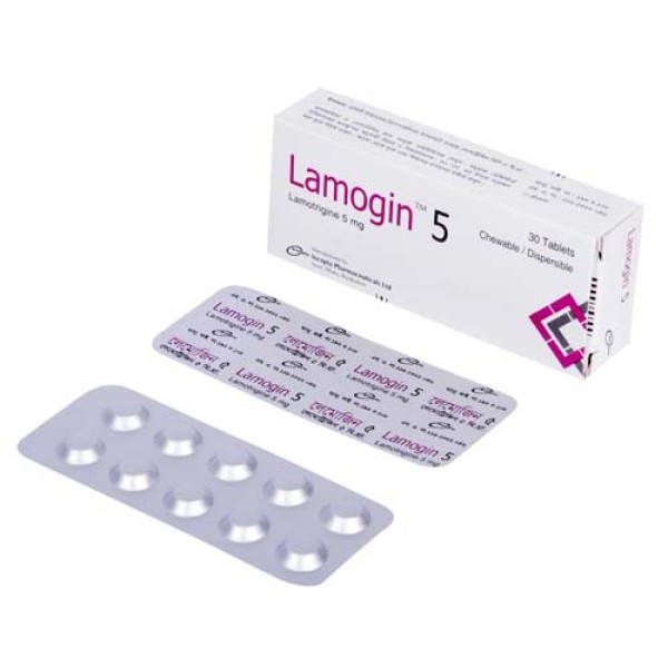 Lamogin 5 Chewable Dispersible Tablet, Lamotrigine, Prescriptions