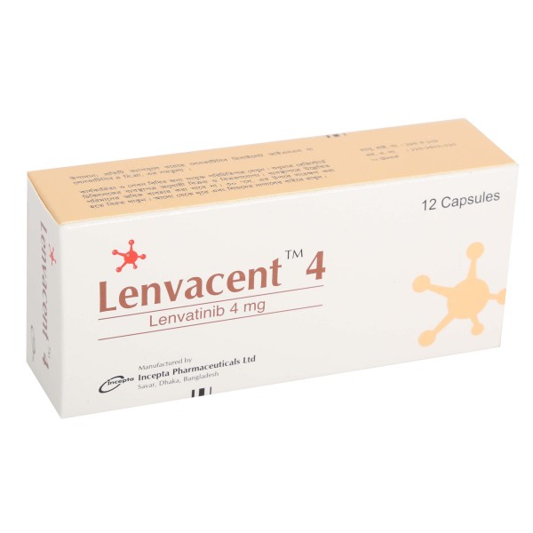 Lenvacent 4 Capsule, Lenvatinib Mesylate, Prescriptions