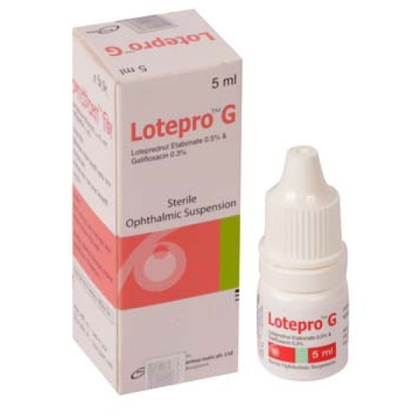 Lotepro G Ophthalmic Suspension, Loteprednol + Gatifloxacin, Prescriptions