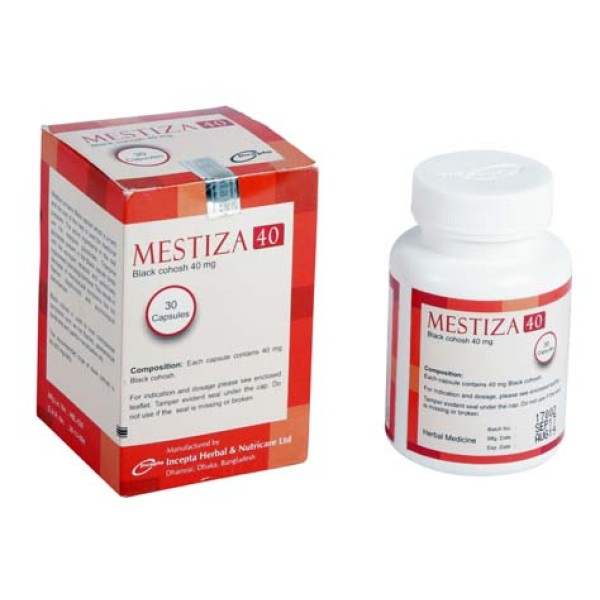 Mestiza 40 Capsule, Black Cohosh Extract, Prescriptions