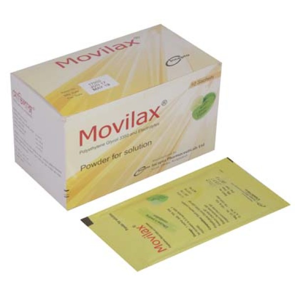 Movilax Powder For Solution, Polyethylene Glycol 3350 + Electrolytes, Prescriptions