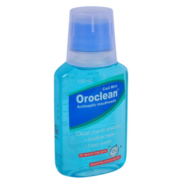 Oroclean Cool Mint Mouthwash 120ml — Antiseptic Oral Rinse by Beximco Oroclean Cool Mint Mouthwash 120ml — Antiseptic Oral Rinse by Beximco