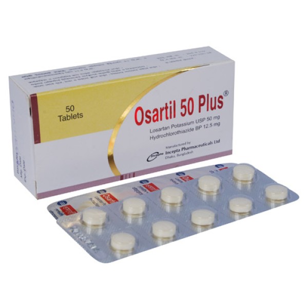 Osartil 50 PLUS Tab in Bangladesh,Osartil 50 PLUS Tab price , usage of Osartil 50 PLUS Tab