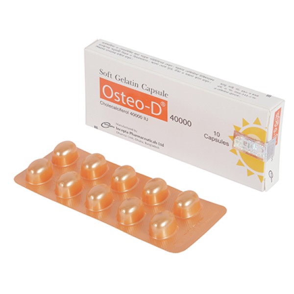 Osteo-D 40000 Soft Gelatin Capsule, Vitamin D3,