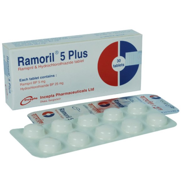 Ramoril 5 Plus Tablet, Ramipril + Hydrochlorothiazide, All Medicine