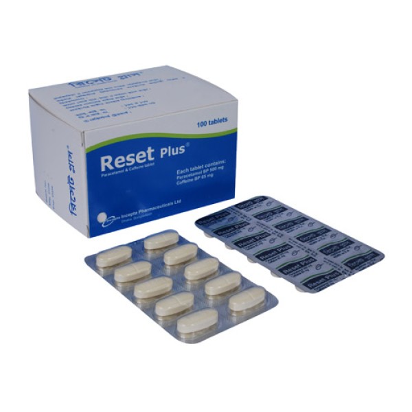 Reset Plus Tablet, Paracetamol + Caffeine (Anhydrous), All Medicine