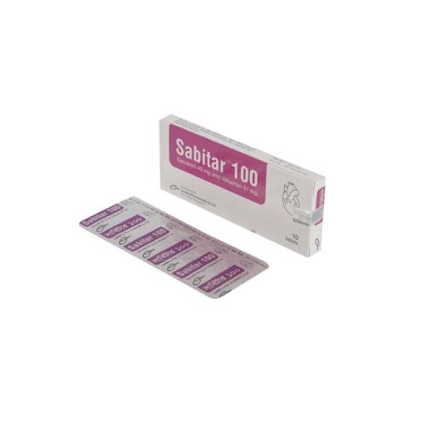 Sabitar 100 Tablet, Sacubitril & Valsartan, All Medicine