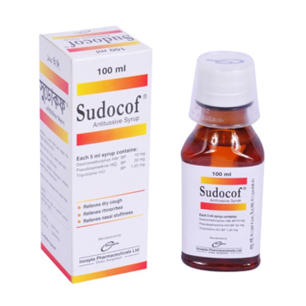 Sudokof Antitussive Syrup, Dextromethorphn , Phenylephrine, Triprolidine, All Medicine