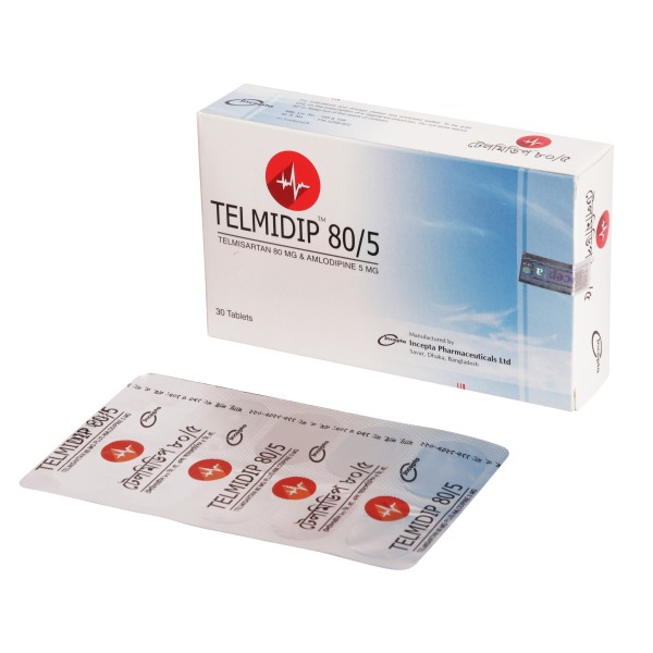 Telmidip 80/5 Tablet, Telmisartan & Amlodipine, All Medicine