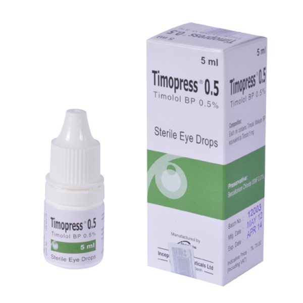 Timopress 0.5% Eye Drop in Bangladesh,Timopress 0.5% Eye Drop price , usage of Timopress 0.5% Eye Drop