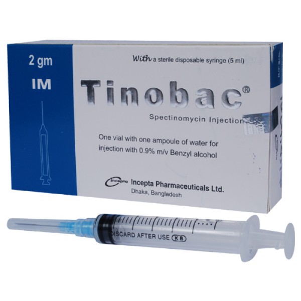 Tinobac 2gm Injection, Spectinomycin HCl (Sterile), All Medicine