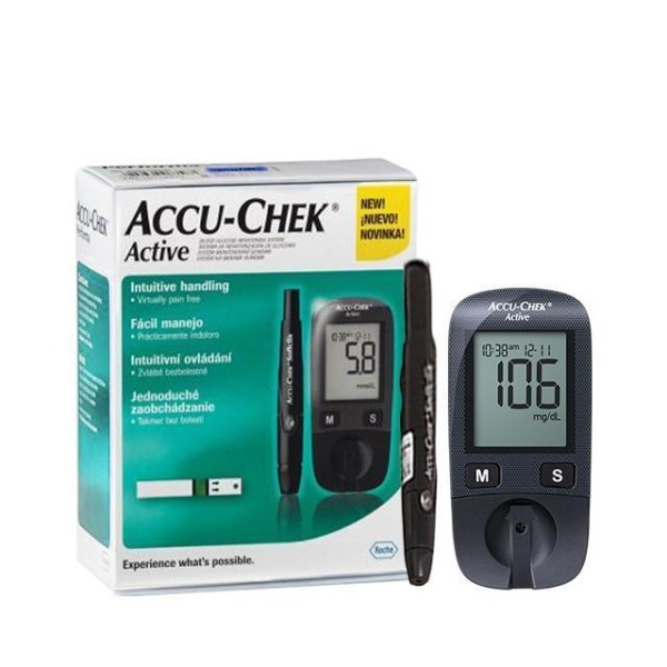 Accu-Chek Active Original Blood Gluco-Meter, DSS-20, Blood Glucose Monitors & Strips