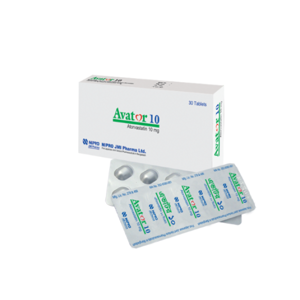 Avator 10 mg Tablet, 1 Strip Avator 10 mg Tablet, 1 Strip