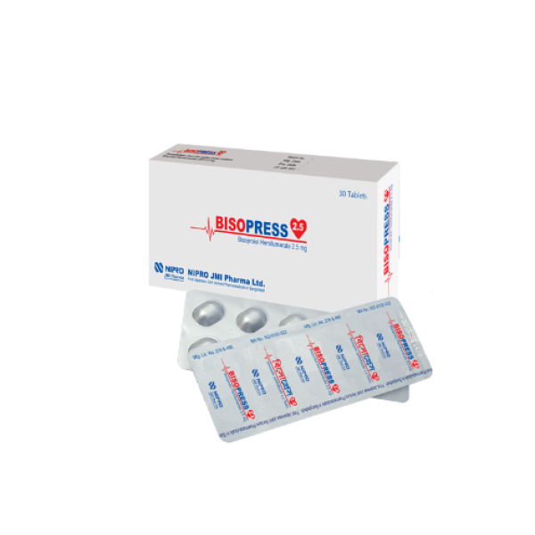 Bisopress 2.5 mg Tablet, 1 Strip Bisopress 2.5 mg Tablet, 1 Strip