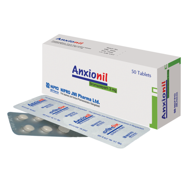 Anxionil 3 mg Tablet, 1 strip Anxionil 3 mg Tablet, 1 strip