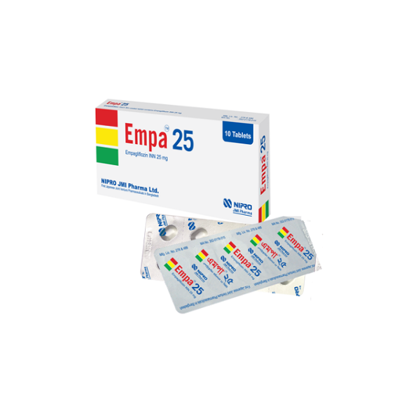 Empa 25 mg Tablet, 1 Box in Bangladesh,Empa 25 mg Tablet, 1 Box price,usage of Empa 25 mg Tablet, 1 Box