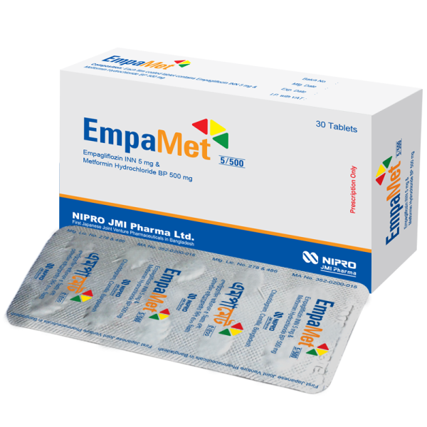 Empa Met 5 mg+500 mg Tablet, 1 Box in Bangladesh,Empa Met 5 mg+500 mg Tablet, 1 Box price,usage of Empa Met 5 mg+500 mg Tablet, 1 Box