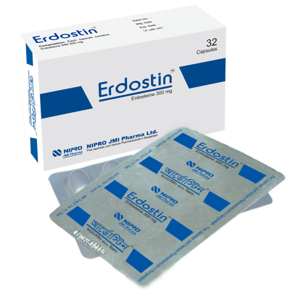 Erdostin 300 mg Capsule, 1 strip in Bangladesh,Erdostin 300 mg Capsule, 1 strip price,usage of Erdostin 300 mg Capsule, 1 strip