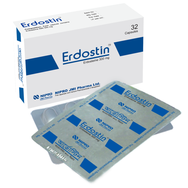 Erdostin 300 mg Capsule, 1 strip