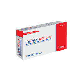 Lijenta-MX 2.5 mg+1000 mg Tablet, 1 Strip