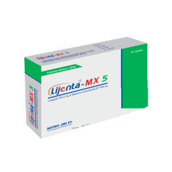 Lijenta-MX 5 mg+1000 mg Tablet, 1 Strip