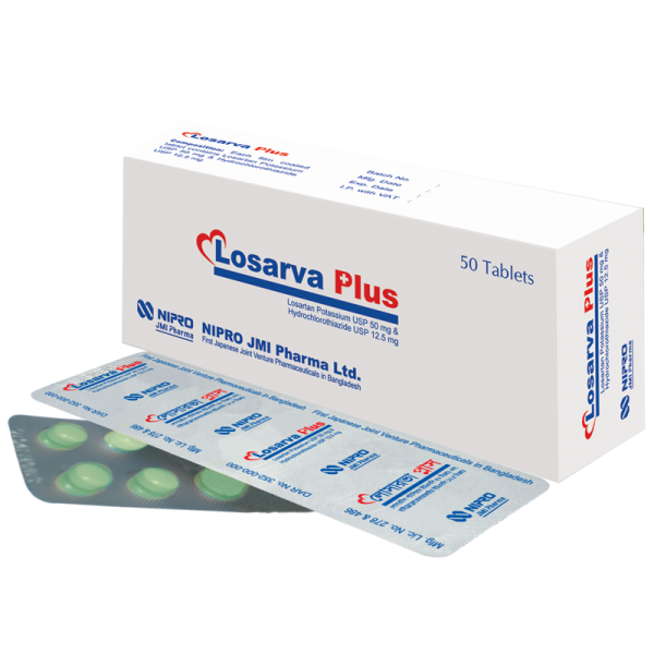 Losarva Plus 50 mg+12.5 mg Tablet, 1 Strip in Bangladesh,Losarva Plus 50 mg+12.5 mg Tablet, 1 Strip price,usage of Losarva Plus 50 mg+12.5 mg Tablet, 1 Strip