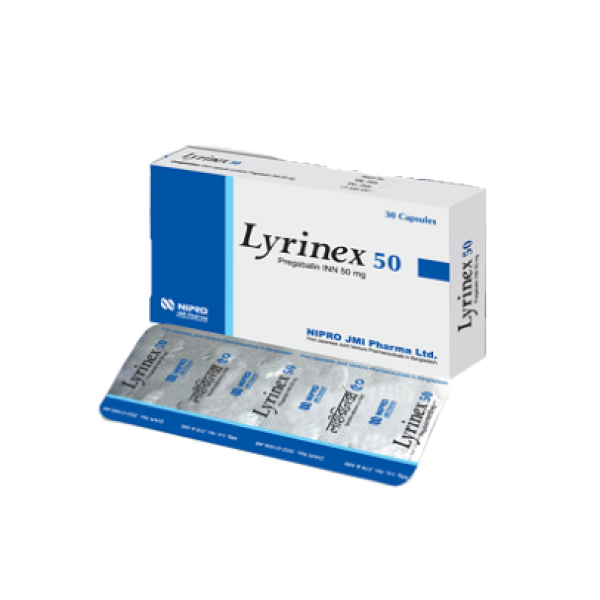 Lyrinex 50 mg Capsule, 1 strip