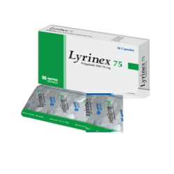 Lyrinex 75 mg Capsule, 1 strip