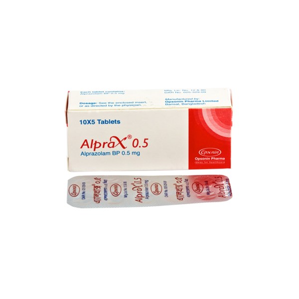 Alprax 0.5 tablet, 6447, Alprazolam