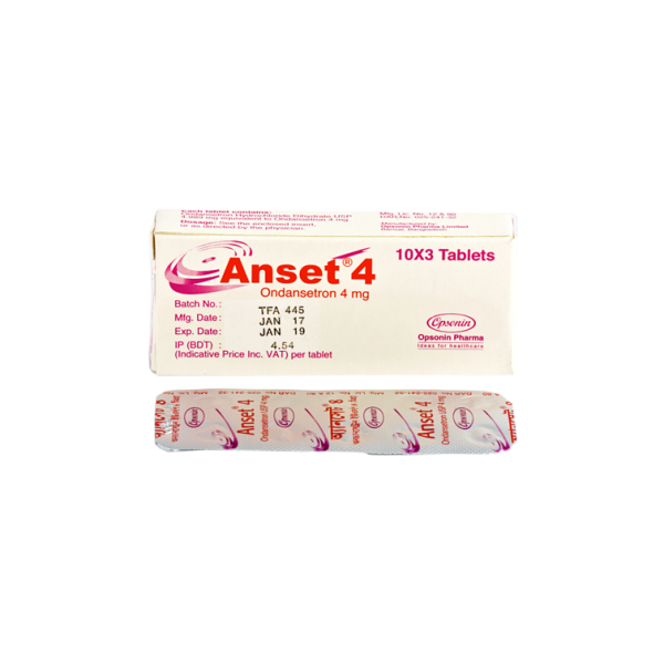 Anset 4 mg tablet in Bangladesh,Anset 4 mg tablet price , usage of Anset 4 mg tablet