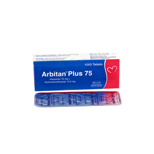 Arbitan Plus 75 mg+12.5 mg Tablet in Bangladesh,Arbitan Plus 75 mg+12.5 mg Tablet price , usage of Arbitan Plus 75 mg+12.5 mg Tablet,