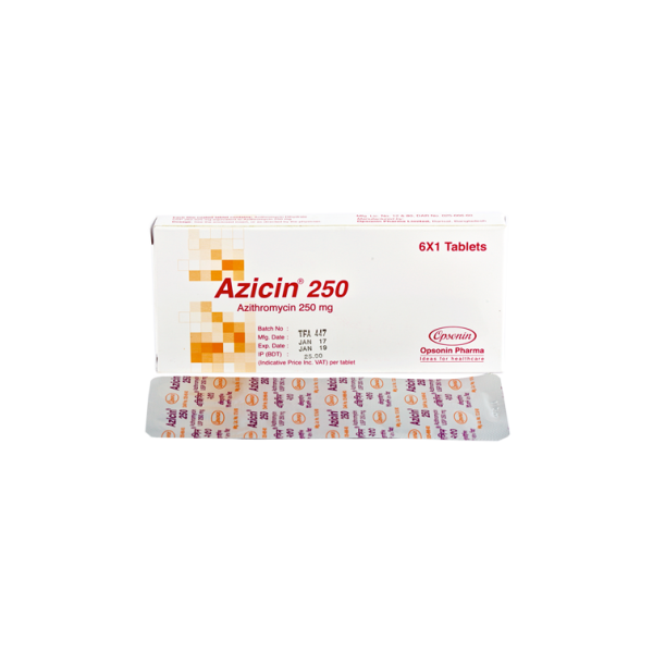 Azicin 250 mg tab in Bangladesh,Azicin 250 mg tab price , usage of Azicin 250 mg tab