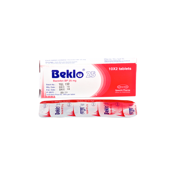Beklo 25 mg tab in Bangladesh,Beklo 25 mg tab price , usage of Beklo 25 mg tab