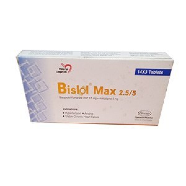 Bislol Max 2.5 mg+5 mg Tablet Bangladesh,Bislol Max 2.5 mg+5 mg Tablet, usage of Bislol Max 2.5 mg+5 mg Tablet,