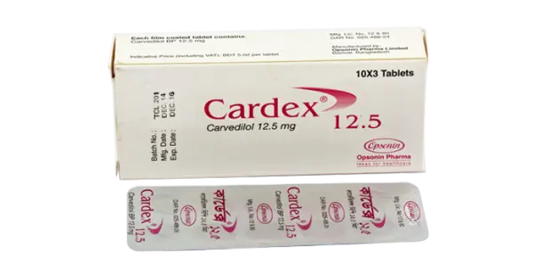 Cardex 12.5 mg tab - Carvedilol