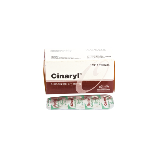 Cinaryl 15 mg tab in Bangladesh,Cinaryl 15 mg tab price , usage of Cinaryl 15 mg tab