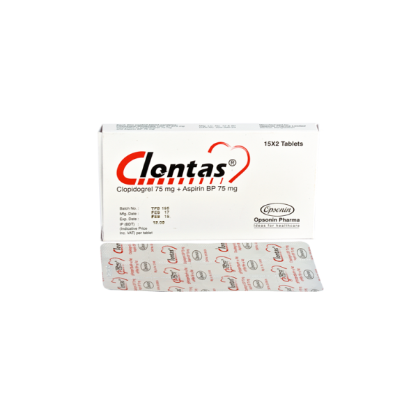 Clontas 75 mg+75 mg Tablet Bangladesh,Clontas 75 mg+75 mg Tablet, usage of Clontas 75 mg+75 mg Tablet,