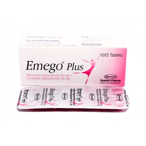 Emego Plus 25 mg+50 mg Tablet in Bangladesh, Emego Plus 25 mg+50 mg Tablet price , usage of Emego Plus 25 mg+50 mg Tablet,